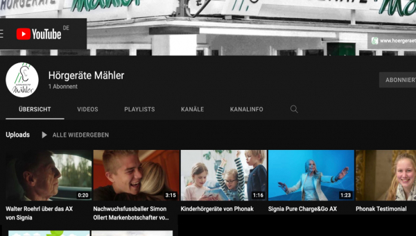 Jetzt auf unserem YouTube-Kanal